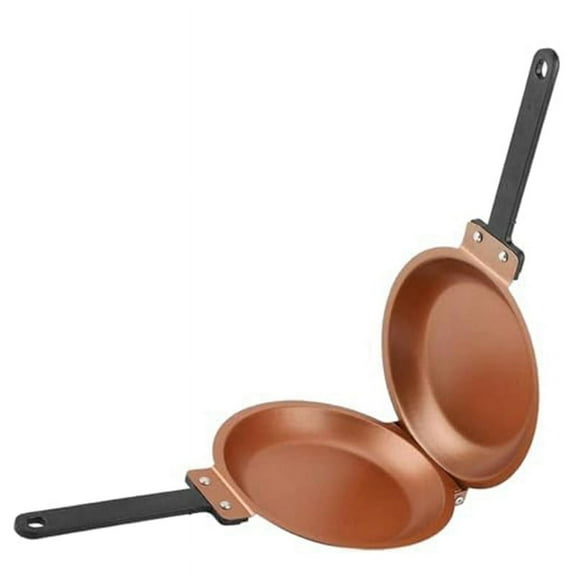 Cake Pan Mexican Folding Pan Non-Stick Frying Pan Double-Sided Breakfast Folding Frying Pan Gold