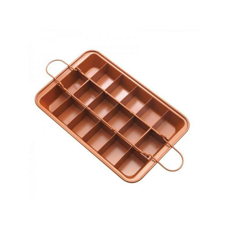 Brownie Pan Heat Resistant Steel Baking Trays With Dividers Cake Pan  Brooklyn Brownie Copper Nonstick Baking