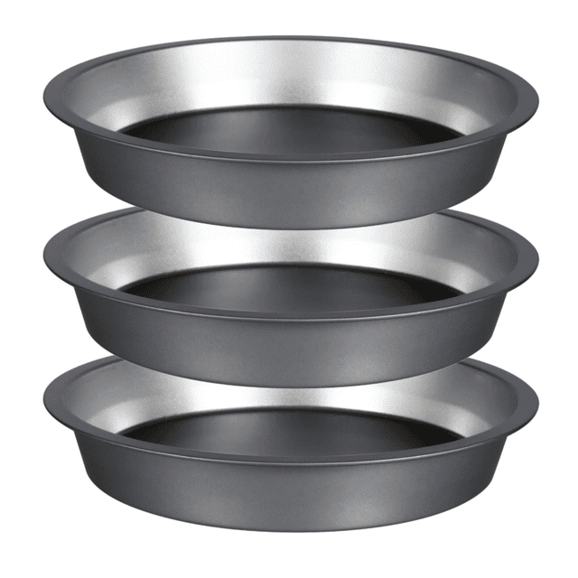 Cake Pan Set of 3 Round Nonstick Baking Cake Pans, Dishwasher Safe 8 Inch
