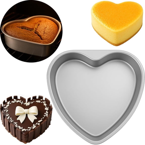 Cake Pans for Baking Heart Cake Pan Aluminum Heart Shaped Cake Tin Non Stick Cake Baking Pans for Kitchen Birthday Wedding