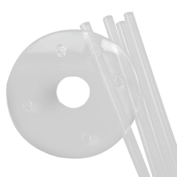 Cake Pin Sticks and Boards Set, Tiered Cake Dowel Rods and Separator Plates Set, Plastic Cake Sticks Support Rods with Cake Dividers for 4/6/8 Inch Wedding Cake Building and Stacking,Clear