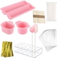 thumbnail image 1 of 8 Pcs Cakesicle Mold Set, Cake Pop Mold with 9.3 in Tray and 12-Hole Acrylic Stand, Complete Baking Tools Kit Including 5.9 in Sticks, Bags and Ties for Birthday Party Wedding Desserts, 1 of 6