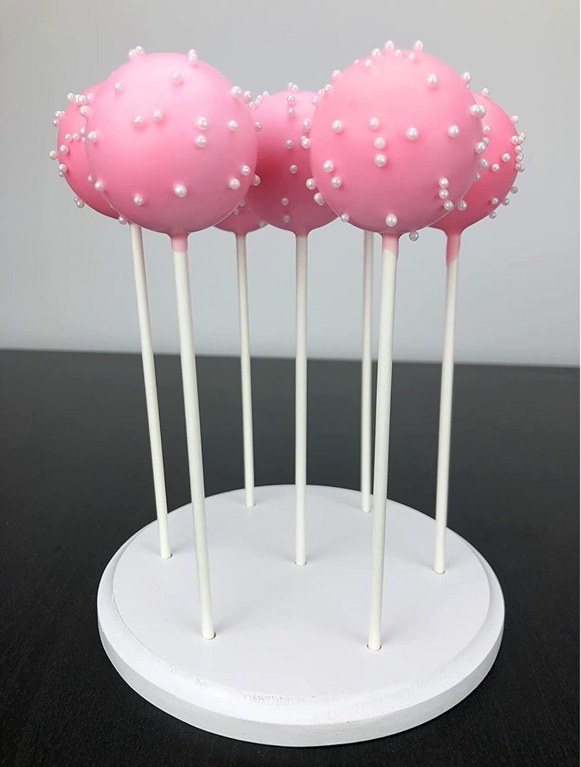 Cake Pop Stand Holders Dessert Display w/Sticks and Bags Round Wood ...