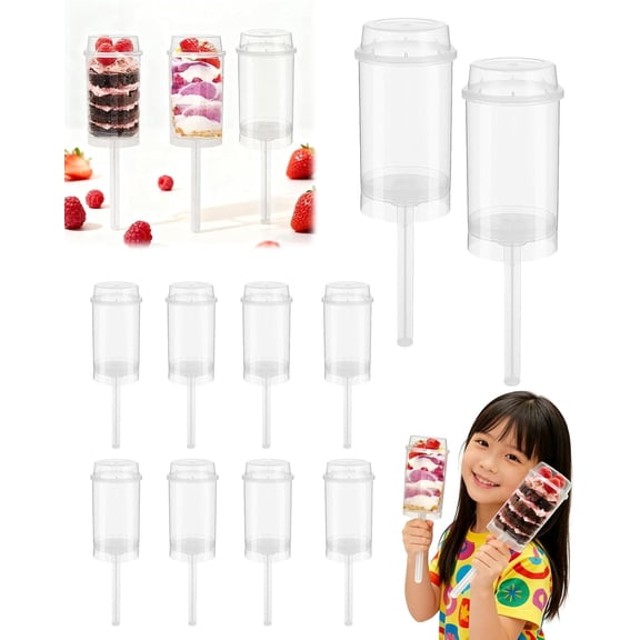 Cake Push Pop Containers, 10/20/40pcs Push Up Cake Pop Containers with Lids, Push Up Cake Pop Containers for Wedding Birthday Party