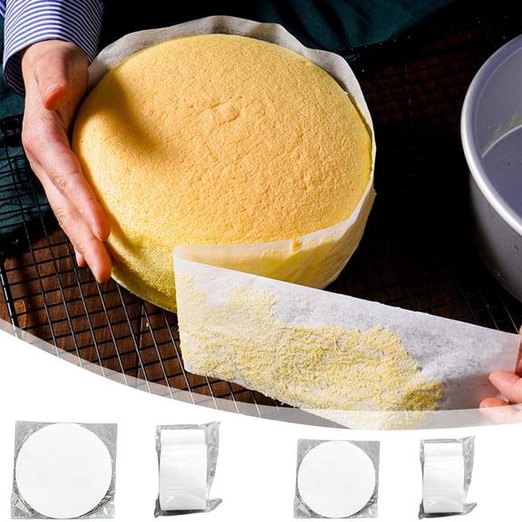 Cake Release Paper Pads Wax Paper Chiffon Molds Border Paper Bread Round Pads Baking Molds Non-Stick Reusable for Effortless Baking Perfect for Home Bakers and Professional Pastry Chefs Topliu