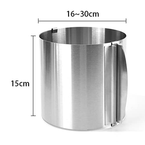 Cake Ring Adjustable Extra high 15cm Stable Stainless Steel Baking