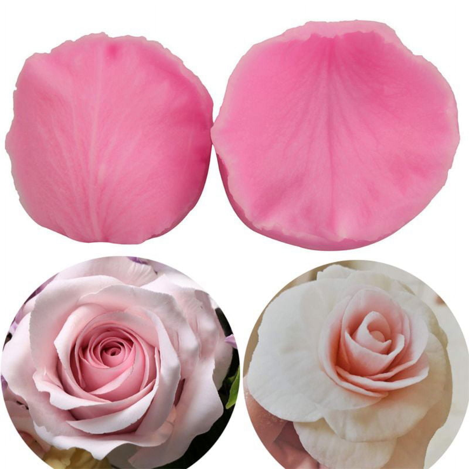 Cake Rose Petal Mold Soap Decorating Baking Fond Polymer Craft DIY Mold