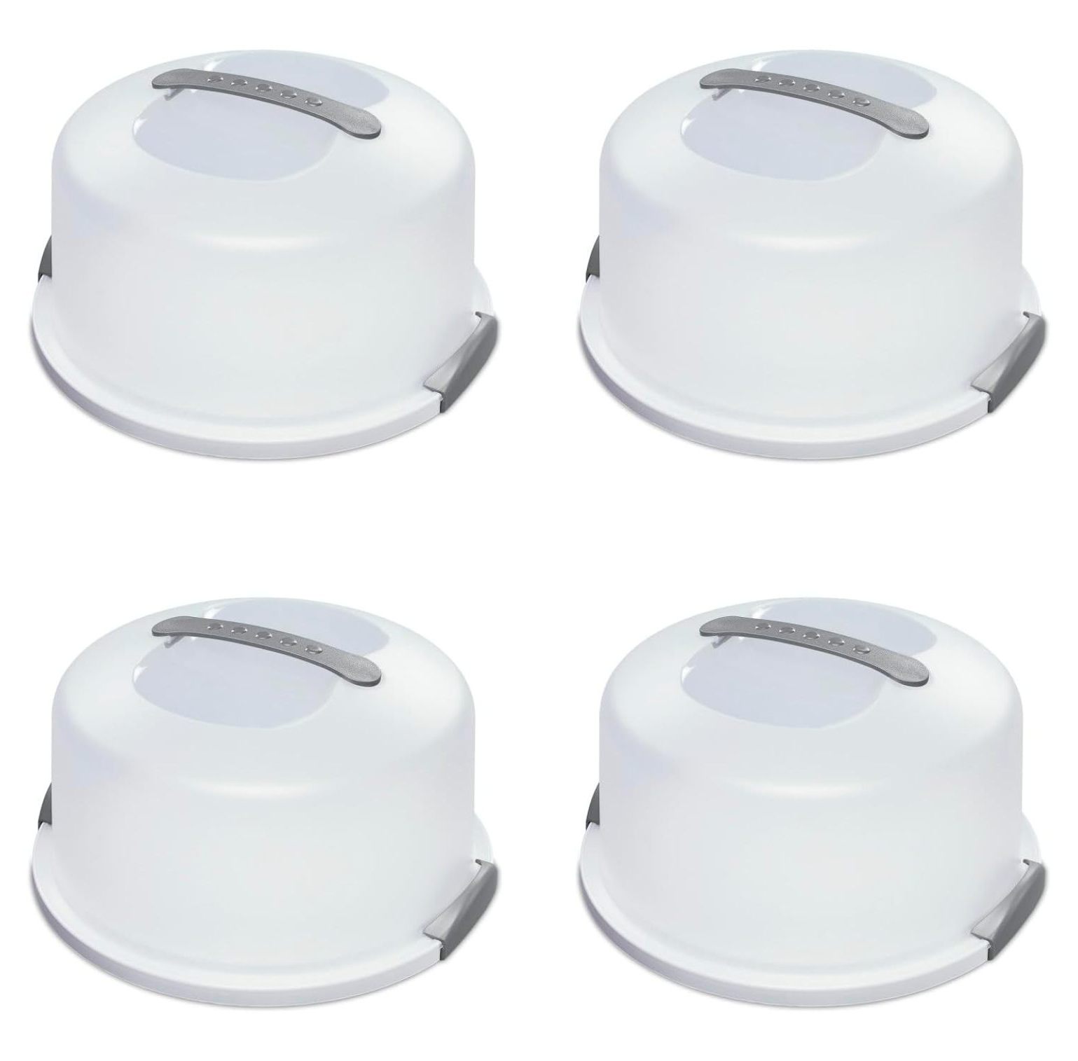 Cake Server, Plastic Food Storage Container with Lid, Latches and