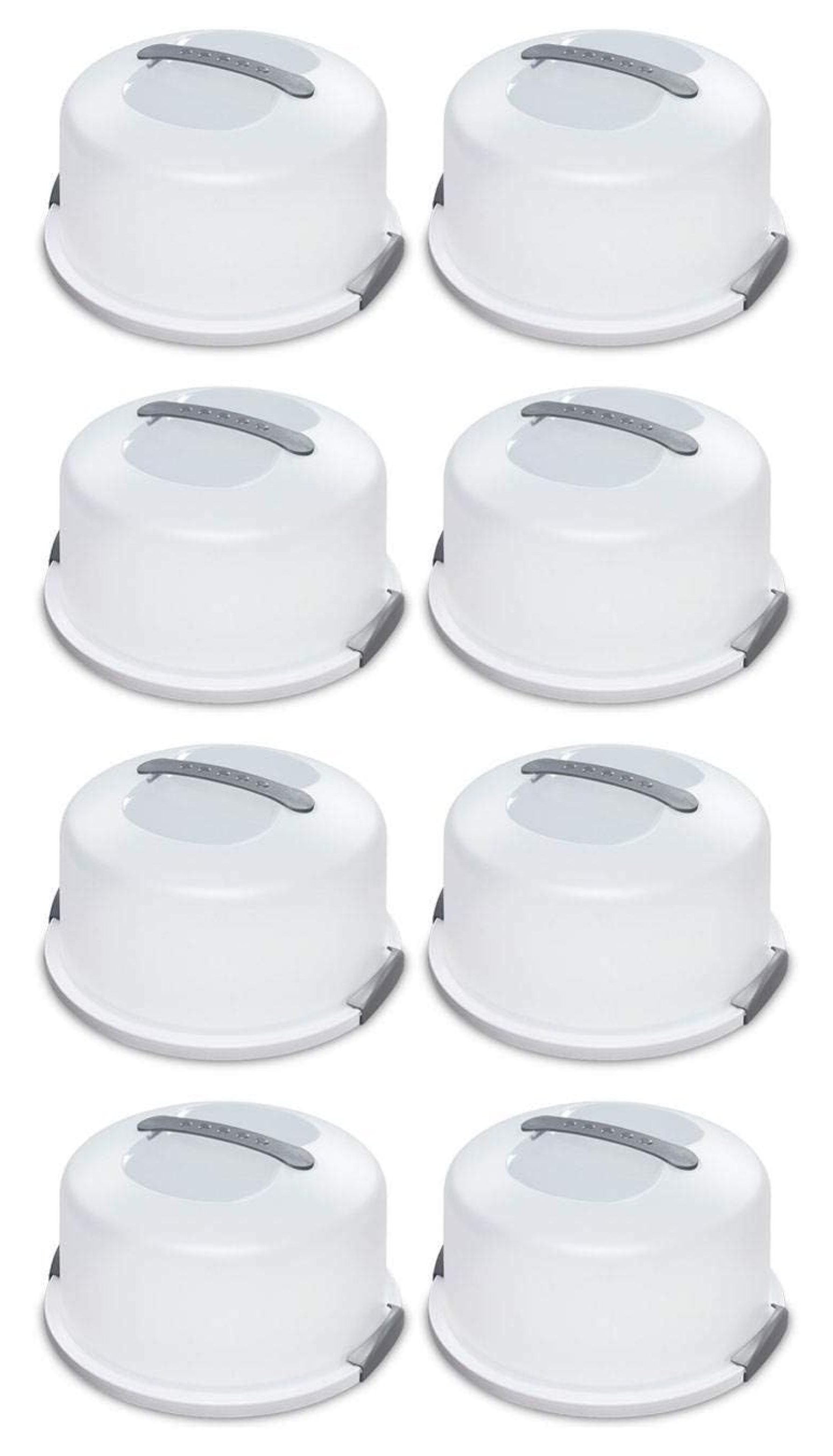 Cake Server, Plastic Food Storage Container with Lid, Latches and