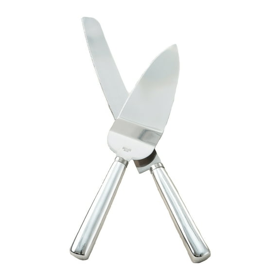 Cake Server Simple Elegance Classic Silver Stainless Steel Cake Knife Set