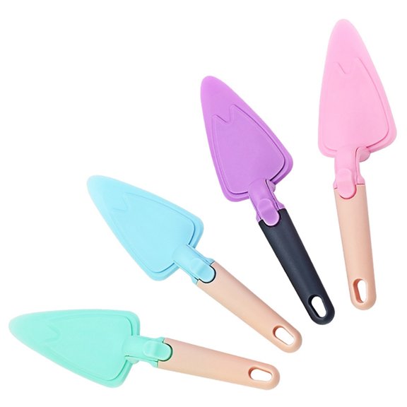 Cake Server with Pushable Slice, Detachable Plastic Pizza Utensil