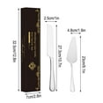 thumbnail image 1 of Cake Serving Set, Cake Pie Pastry Servers, Stainless steel Cake Knife and Server Set Perfect for Birthday, Wedding, Parties and Events, 2pcs (White), 1 of 2