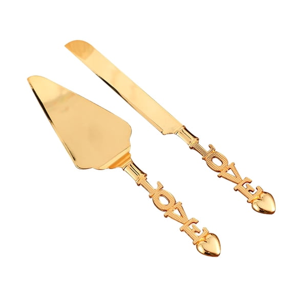 Cake Serving Set for Wedding, Zinc Alloy Pastry Server Pizza Spatula Pie Cheese Spatula Cutter Kitchen Accessories for Engagement, Events Love