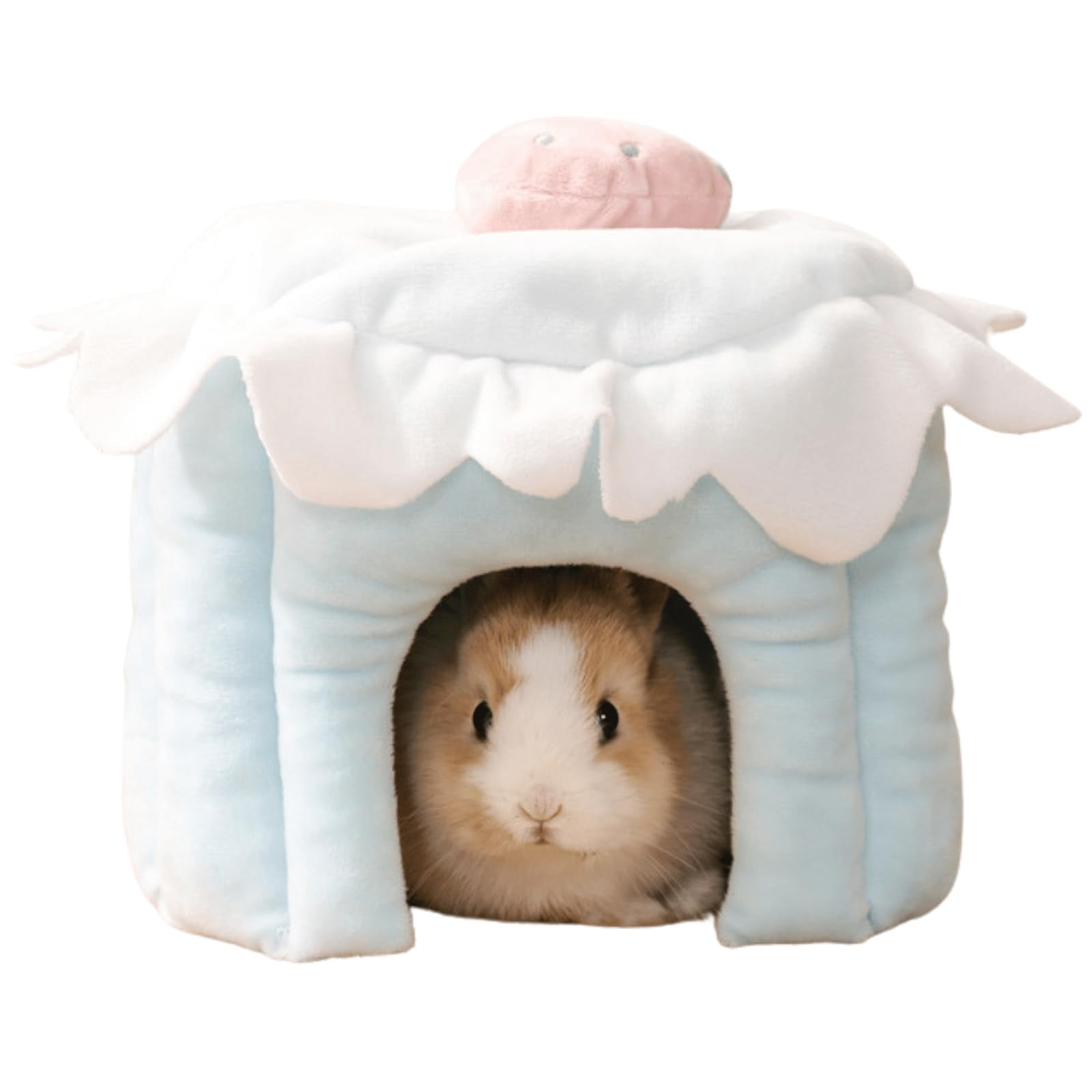 Cake Shaped Guinea Pig Tunnel, Rabbit Tunnel, Guinea Pig Cage Accessories for Bunny, Hamster, Chinchilla, Ferret, Rabbit and Other Small Pets (Blue,S)