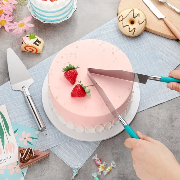 Cake Slicer|Triangular Stainless Steel Cake Cutter Server with Double Handle|Wedding Cake Separator for Birthday Party Wedding,Pie Slicer Pastries Divider