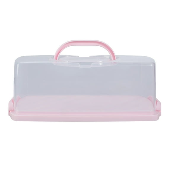 Cake Slices Organiser Transparency Container With Lid For Toasts Baked Goods Rectangular Bread Transport Box