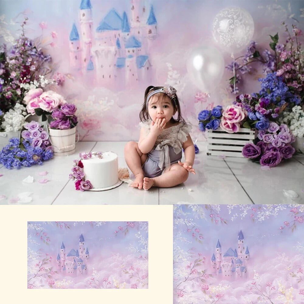 Cake Smash Photography Backdrops Newborn Frame Floral Photography ...