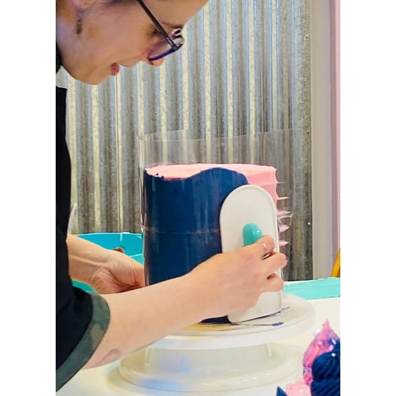 Cake Smoother Tool Fondant & Buttercream Scraper for Cake Decorating, Plastic Icing Smoother