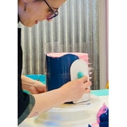 Cake Smoother Tool   Fondant & Buttercream Scraper for Cake Decorating, Plastic Icing Smoother