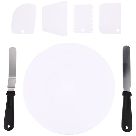 TABLZONE Cake Decorating Supplies Turntable PP Rotating for Home Cooks 1 Set