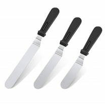 Cake Spatula Angled Cake Icing Spatula,Stainless Steel Cake Offset Decorating Frosting Spatulas Baking Set Tools With 6"/8"/10" (Black)