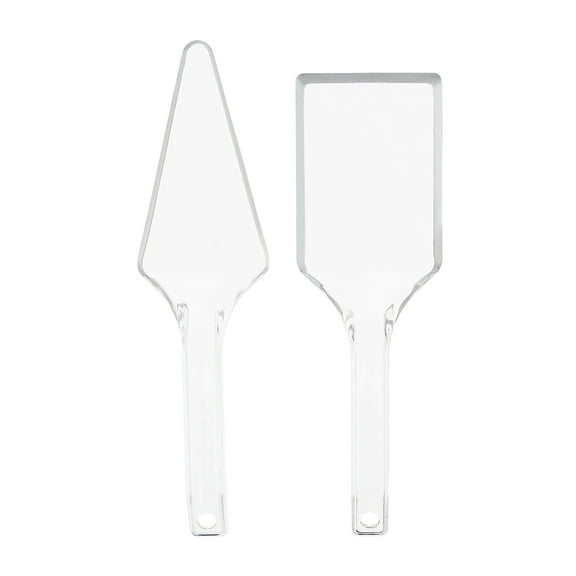 Clear Plastic Cake Spatula Set, 2 Pieces, Way To Celebrate