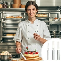 Cake Spatula Set,Icing Spatulas,Set of 3 Professional Cake Angled Offset Spatula with 6",8",10" Stainless Steel Blades,Frosting Knife with Long Handle for Cake Decorating,Pastry &Baking