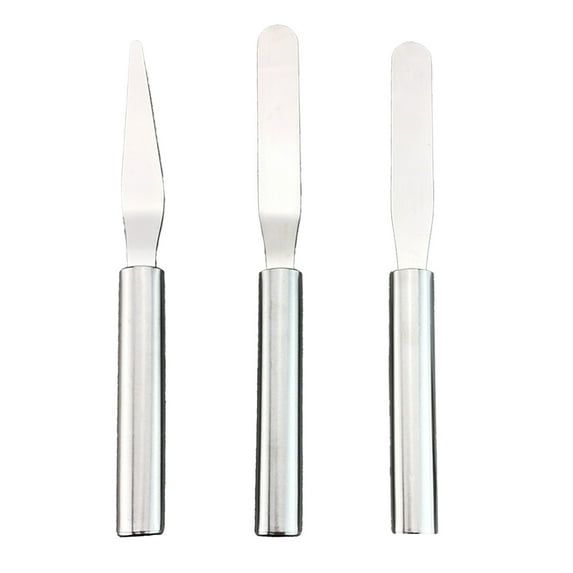 Cake Spatula Set,Icing Spatulas,Set of 3 Professional Cake Angled Offset Spatula with 6",8",10" Stainless Steel Blades,Frosting Knife with Long Handle for Cake Decorating,Pastry &Baking