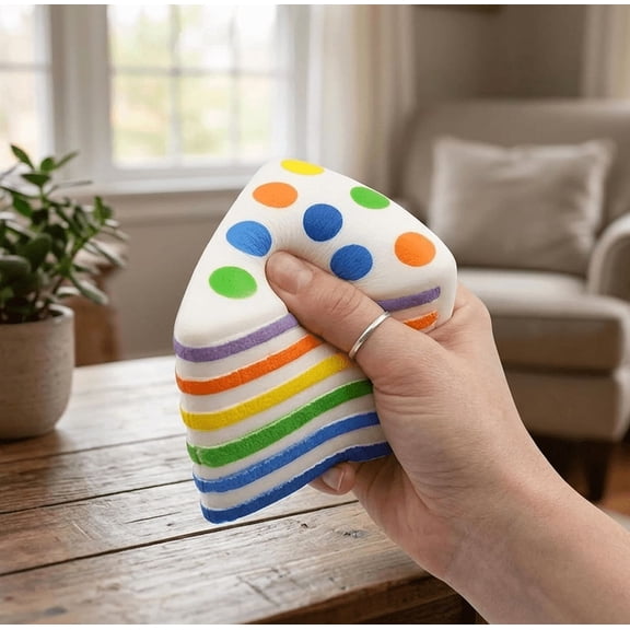 Cake Squeeze, Giant Layer Cake Squeeze, Big Squeeze Cake Slice Jumbo for Adults A