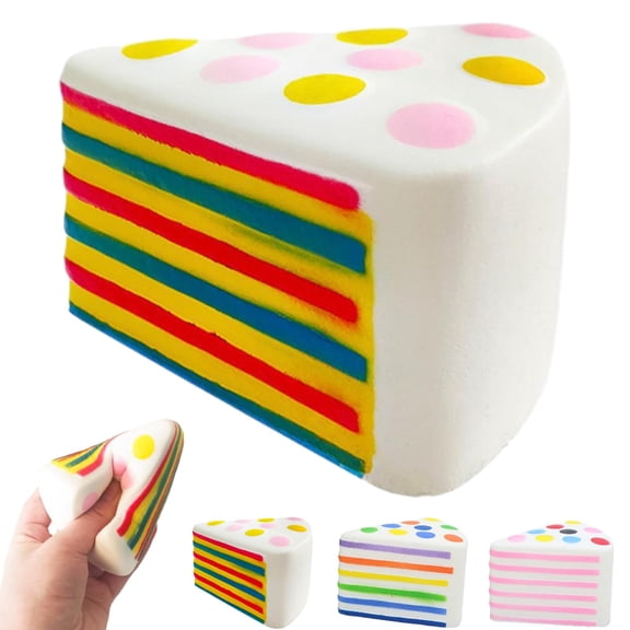 Cake Squishy, Giant Layer Cake Squishy, Big Squishy Cake Slice Jumbo for Adults
