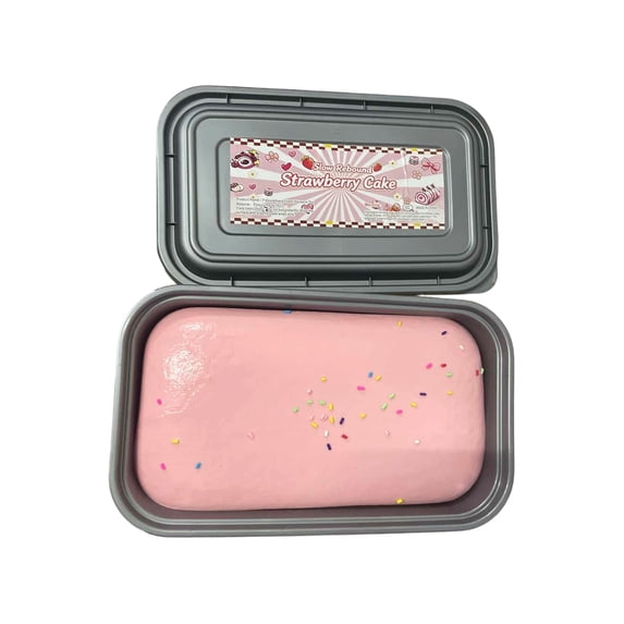 Cake Squishy Stress Relief Toy in Storage Box Soft Slow Rising Fidget Squeeze Toy Dessert Shape Sensory Toy for Desk