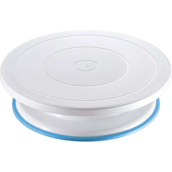 Cake Stand, 11 Inch Rotating Cake Turntable, Turns Smoothly Revolving Cake Spinner Stand Cake Decorating Kit Display Stand Baking Tools Accessories Supplies for Cookies Cupcake (White)