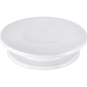 Cake Stand, 11 Inch Rotating Cake Turntable, Turns Smoothly Revolving Cake Spinner Stand Cake Decorating Kit Display Stand Baking Tools Accessories Supplies for Cookies Cupcake (White)