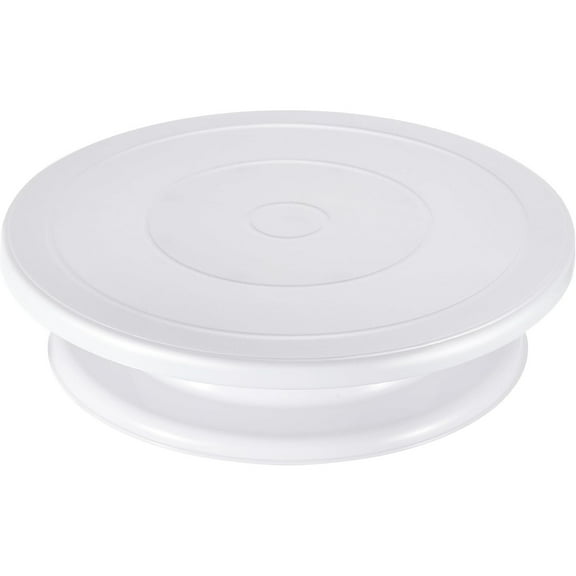 Cake Stand, 11 Inch Rotating Cake Turntable, Turns Smoothly Revolving Cake Spinner Stand Cake Decorating Kit Display Stand Baking Tools Accessories Supplies for Cookies Cupcake (White)
