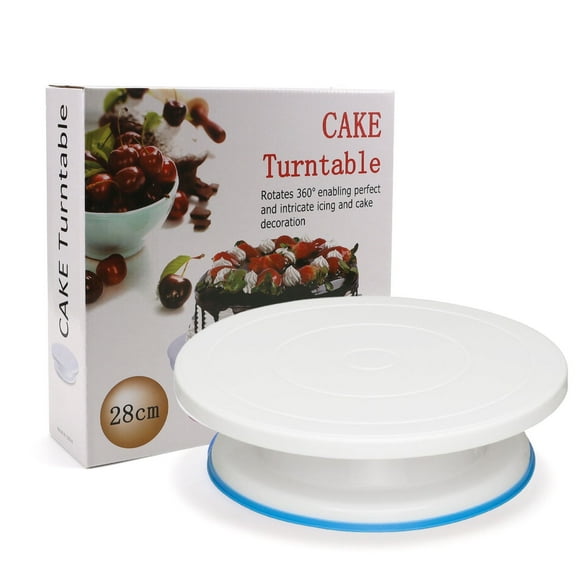 Cake Stand, 11 Inch Rotating Cake Turntable, Turns Smoothly Revolving Cake Spinner Stand Cake Decorating Kit Display Stand Baking Tools Accessories Supplies for Cookies Cupcake (Blue)