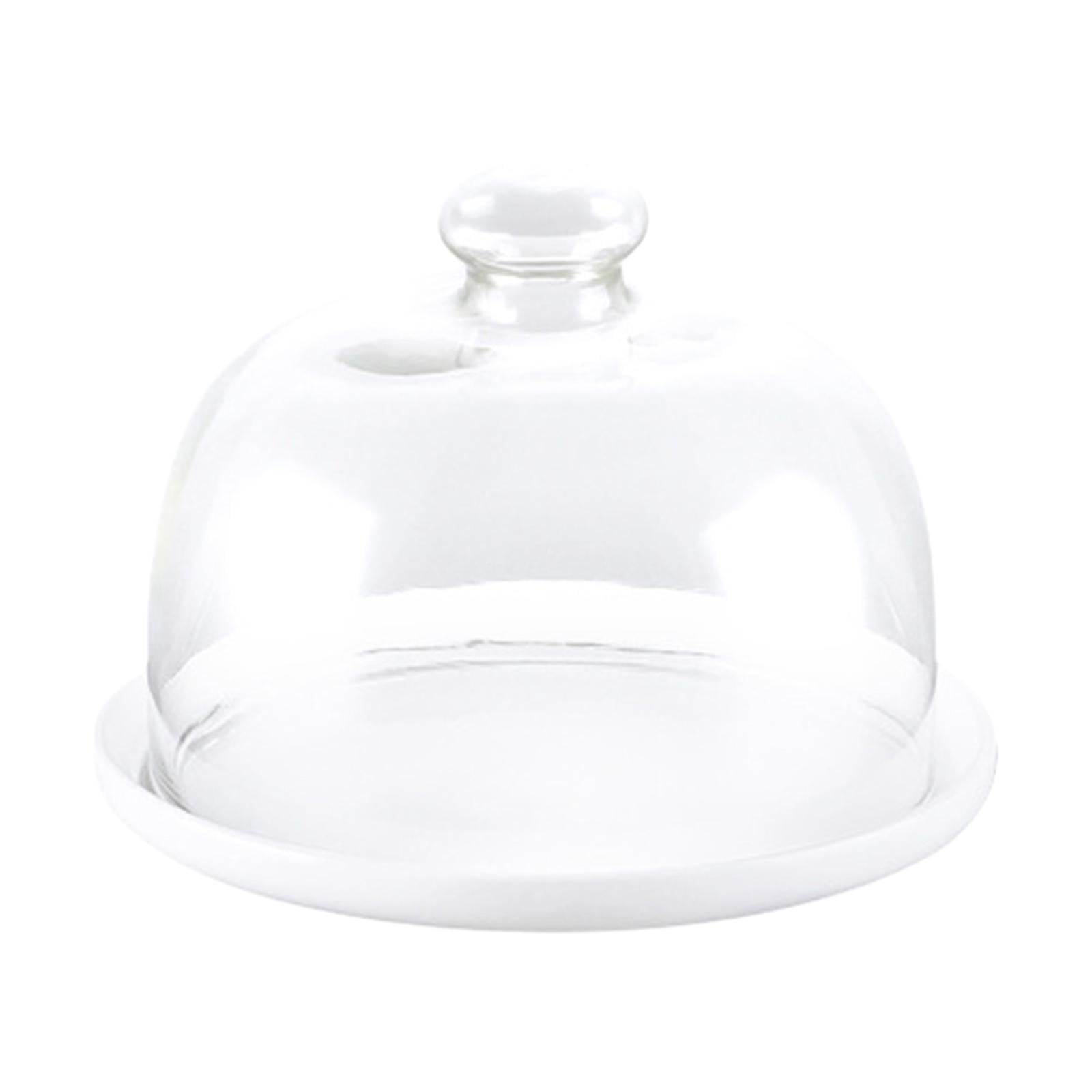Cake Stand Cake Serving Tray with Glass Cover, Cake Dish Pastry Display Server Display Holder
