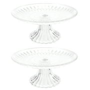 Cake Stand Display Platter Serving Tray Glass Fruit Dessert Cupcake Holder Plate Tower Trays Dome Food Snack Server