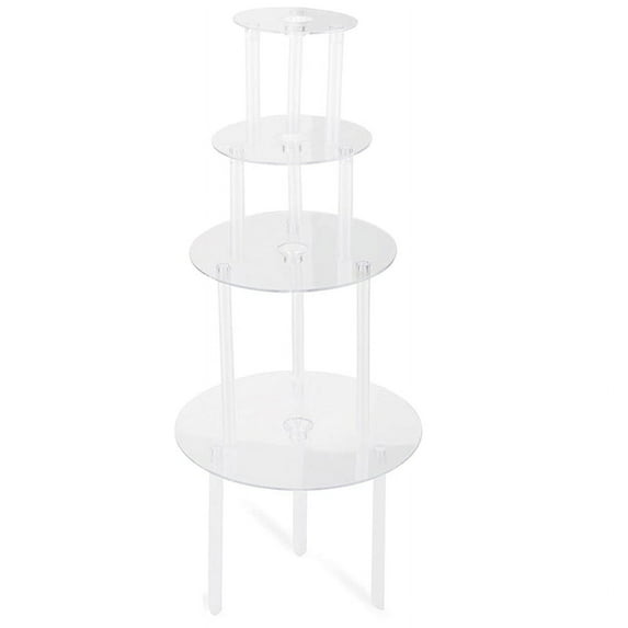 Cake Stand Plate 4 Reusable Supports with 12 Plastic Dowel