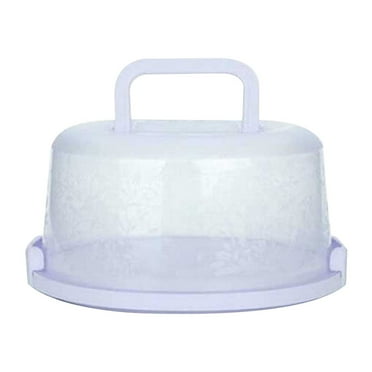 Cake Stand, Portable Cake Storage Box, Cake Carrier Holder Plate Up To 10 inch Cover Saver Round Serving Tray Storage Container Stand for Cakes & Cupcakes with Handle, Cake Storage Case