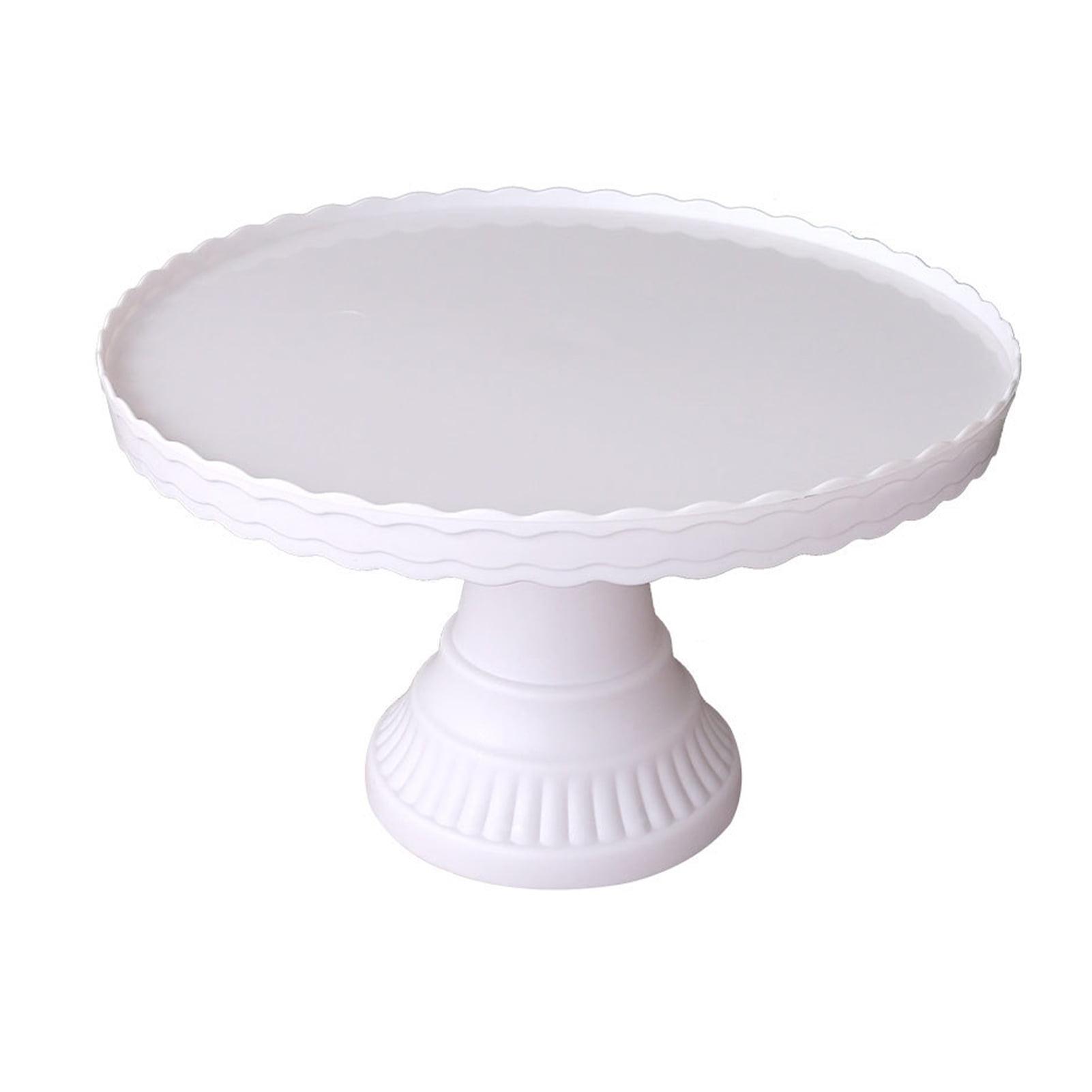 Cake Stand Stable Nonslip Plastic Wave Design Dessert Display Plate