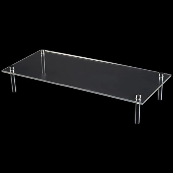 Cake Stands for Dessert Table Acrylic Clear Cupcake Display Holder Plate Shelf Square Food Organizer Serving Pizza Figures Party Platter Christmas Wedding Decoration Collection 7.87 x 3.5inch