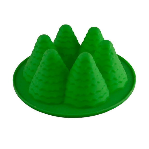 CIMAXIC Easy to Use Green Silicone Christmas Tree Cake Stencil Mold Perfect for Fondant and Cake Decoration