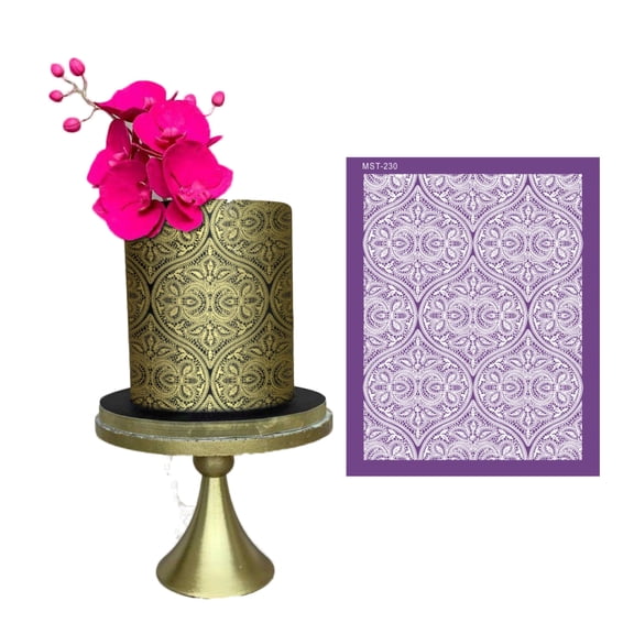 Cake Stencils for Icing, Cream & Spray Reusable Mesh Cake Decorating Template for Wedding, Birthday & Dessert Baking