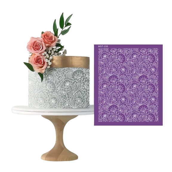 Cake Stencils for Icing, Cream, and Spray Reusable Cake Decorating Template Mesh Tool for Wedding, Birthday, and Dessert Baking