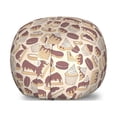thumbnail image 1 of Cake Storage Toy Bag Chair, Chocolate Pastry Pie Muffins Cream Pancakes Macaron Print, Stuffed Animal Organizer Washable Bag, Large Size, Brown Mauve Taupe, by Ambesonne, 1 of 3
