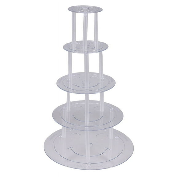 Cake Supports for Multi-Tier Cakes Cake Stand 5 Levels (9/12/16/20/26cm)) with 20 Plastic Dowel Rails Cake Supports
