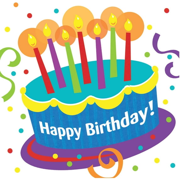 Cake Surprise Beverage Napkins, 16pk