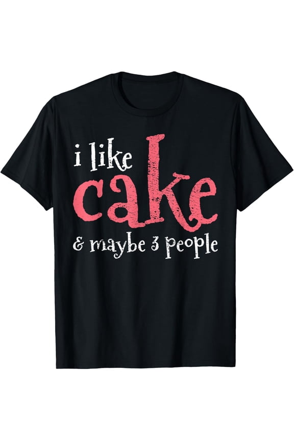 Cake T-ShirtMen and women, Black T-shirt, size: Extra large