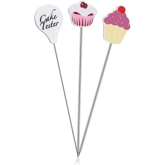 Cake Tester,3 PCS Stainless Steel Cake Skewers Cake Testing Needles