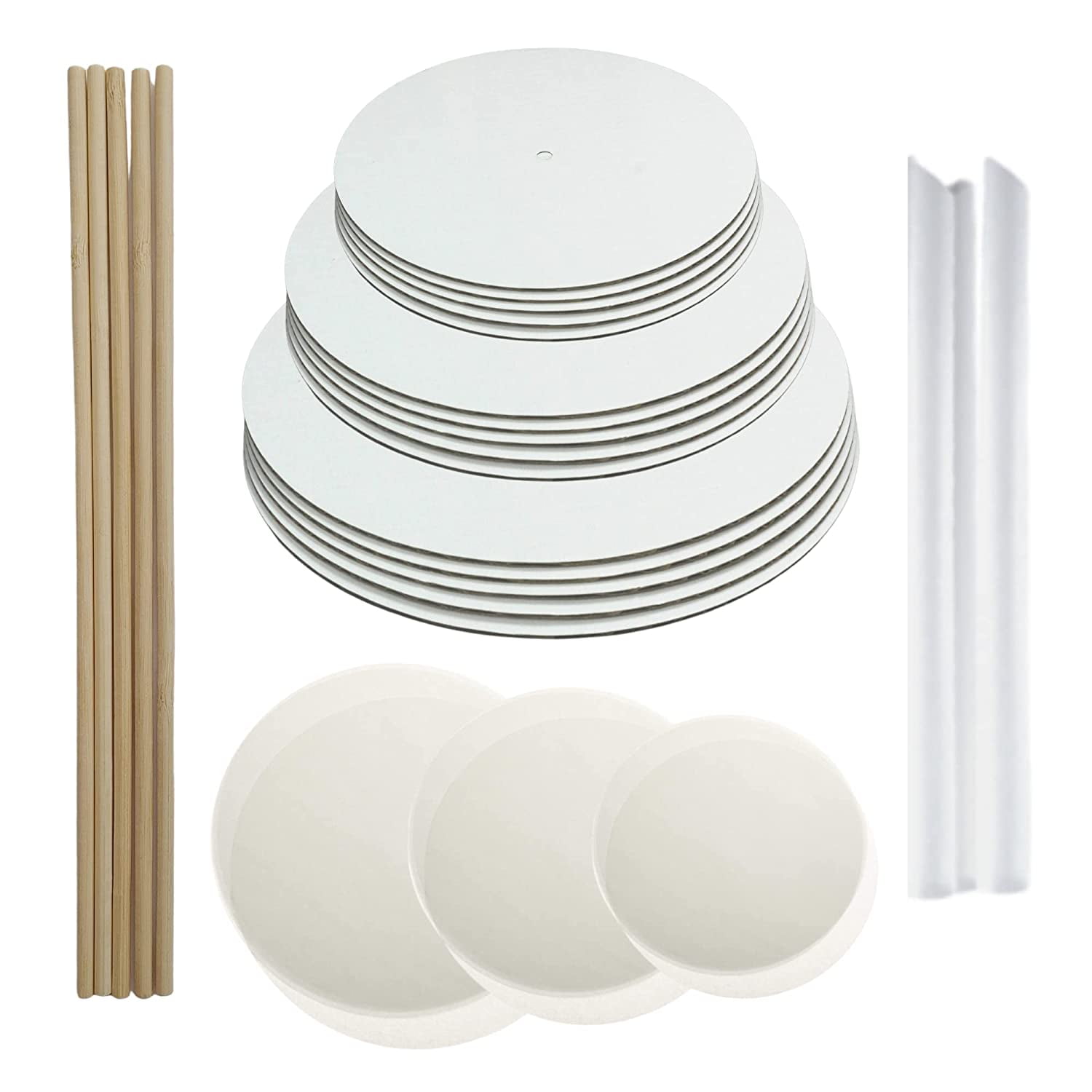 Cake Tier Stacking Kit - 10 Inch, 8 Inch, 6 Inch Cake Boards ...